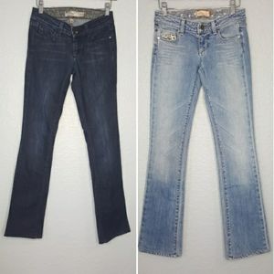 Bundle Of Two Paige Slim Boot Cut Jeans Size 24
